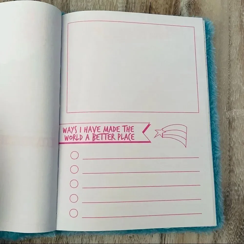 NWT Blue Ranbit Bunny Fuzzy Journal Inspirational Motivational Activity Book